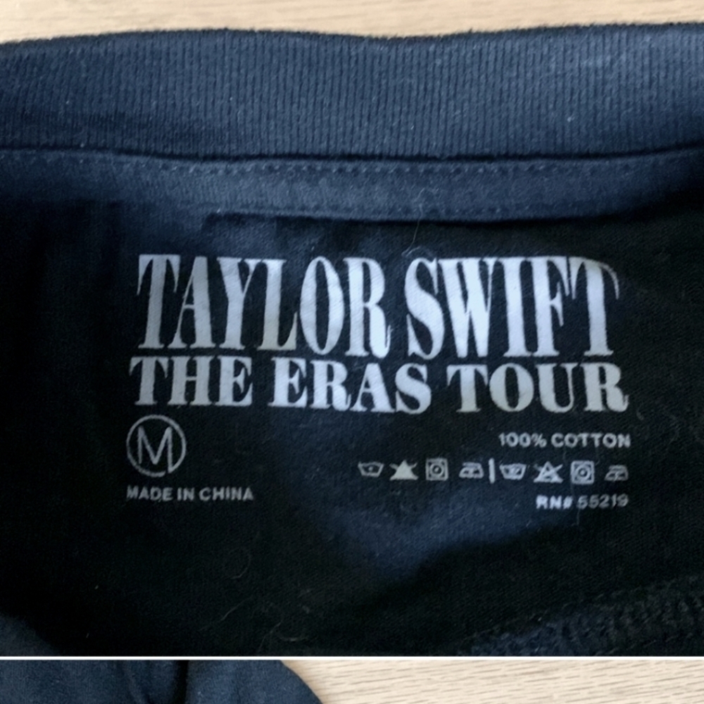 Taylor Swift The Eras Tour Black Graphic Tee Official Merch Grid Photos Women M - Picture 5 of 11
